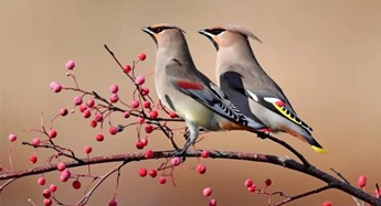 Waxwing birds warm winter days in Jilin