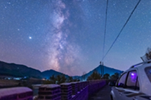Starry night sky in Jilin