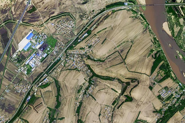 Jilin's fields of grain seen from space