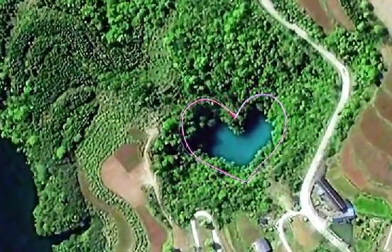Jilin-1 satellites send back images of heart-shaped landscapes